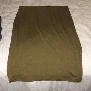 Olive Green Pencil Skirt
